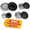 4Pcs Portable Gas Stove Burner Replacement Surface Burner Head Replacement Stove Range Gas Stove Burners Caps Black Stove Top Burner Replacement Range
