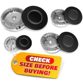 4Pcs Portable Gas Stove Burner Replacement Surface Burner Head Replacement Stove Range Gas Stove Burners Caps Black Stove Top Burner Replacement Range