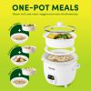 8-Cup Digital Rice Cooker & Food Steamer with Bonded Granite® Nonstick Ceramic
