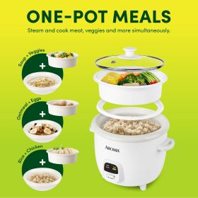 8-Cup Digital Rice Cooker & Food Steamer with Bonded Granite® Nonstick Ceramic