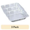 (3 pack) Aluminum Half Steam Table Pans, 12.75 x 10.38 x 2.81 inch, 4 Count per Pack.