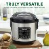 8-Cup Digital Rice Cooker & Food Steamer with Bonded Granite® Nonstick Ceramic