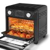 11QT Compact Air Fryer Toaster Oven, 1000W Convection Countertop Oven with Reference Menus, 2-Slice Toaster, Adjustable Time & Temperature