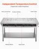 4-Pan Commercial Food Warmer Steam Table with Independent Temperature Control
