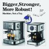 PlumChef Espresso Machine 20 Bar Professional Compact Homehold Coffee Espresso Maker with Milk Frother Steam Wand 54oz Water Tank Low Noise and Fast C