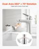 Faucet Aerator 360° Swivel Kitchen Sink Aerator 5-Flow Sprayer Brass Adapter